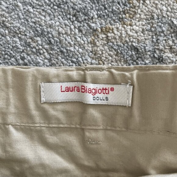 Laura Biagiotti Girls skirt Sz 9/10A/cm 140 Beige With Rhinestones Details - Picture 7 of 8